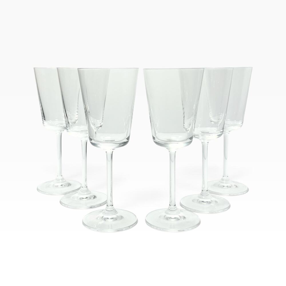 Waterford (Marquis) Set of 6 Contemporary Crystal Wine Glasses 7 3/4” 8oz Signed